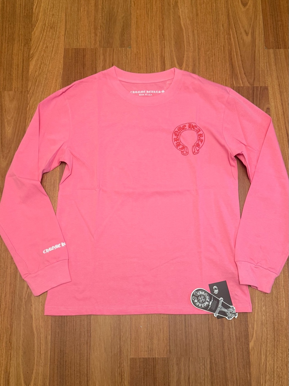 Pink Chrome Hearts Pink Long Sleeve Shirt